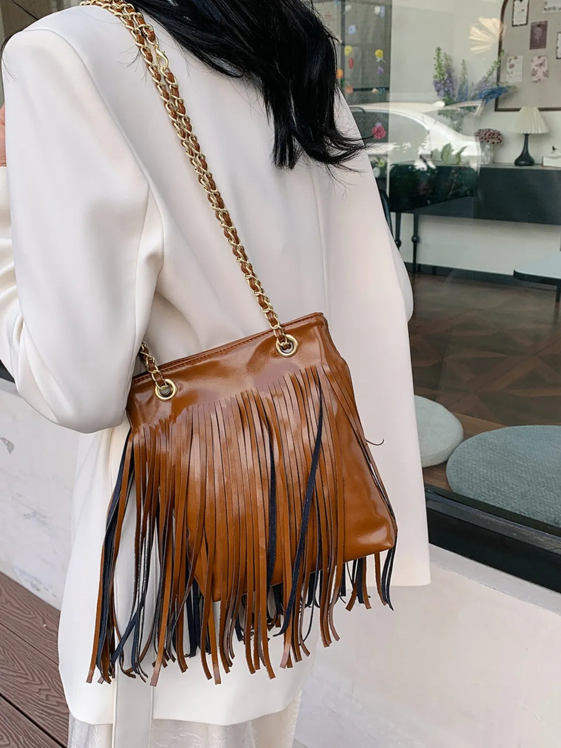 cross over leather bag